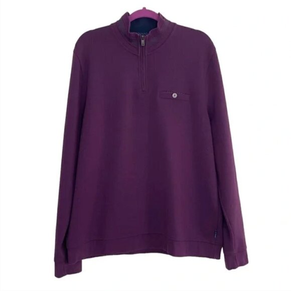 Ted Baker London 1/4 Half Zip Pullover Sweater Sweatshirt Size XL - Picture 4 of 8